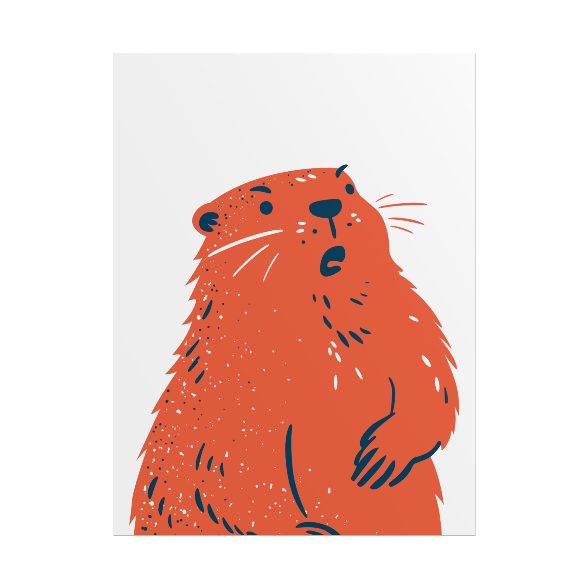 Marmot Illustration Poster