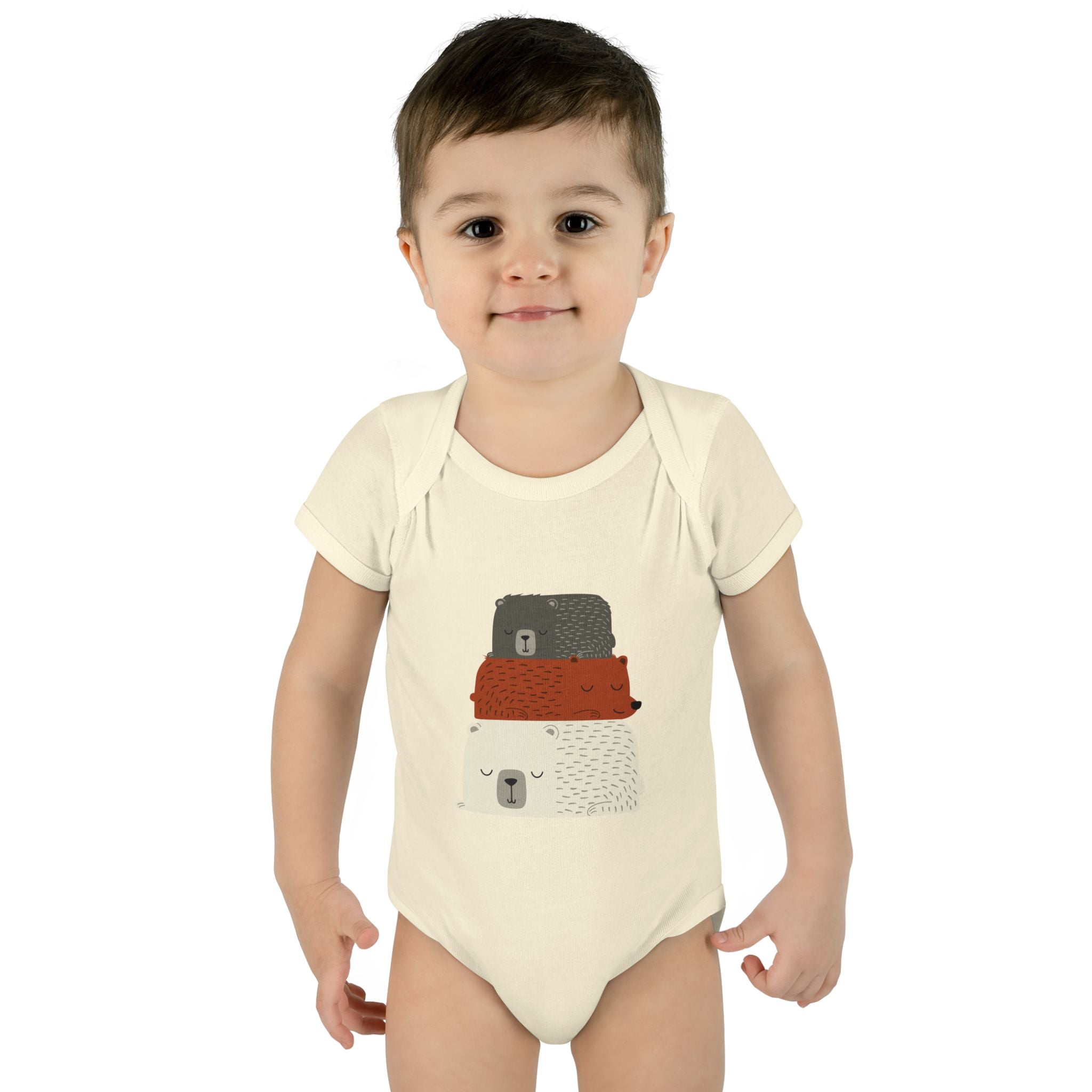 Three Stacked Bears Infant Onesie