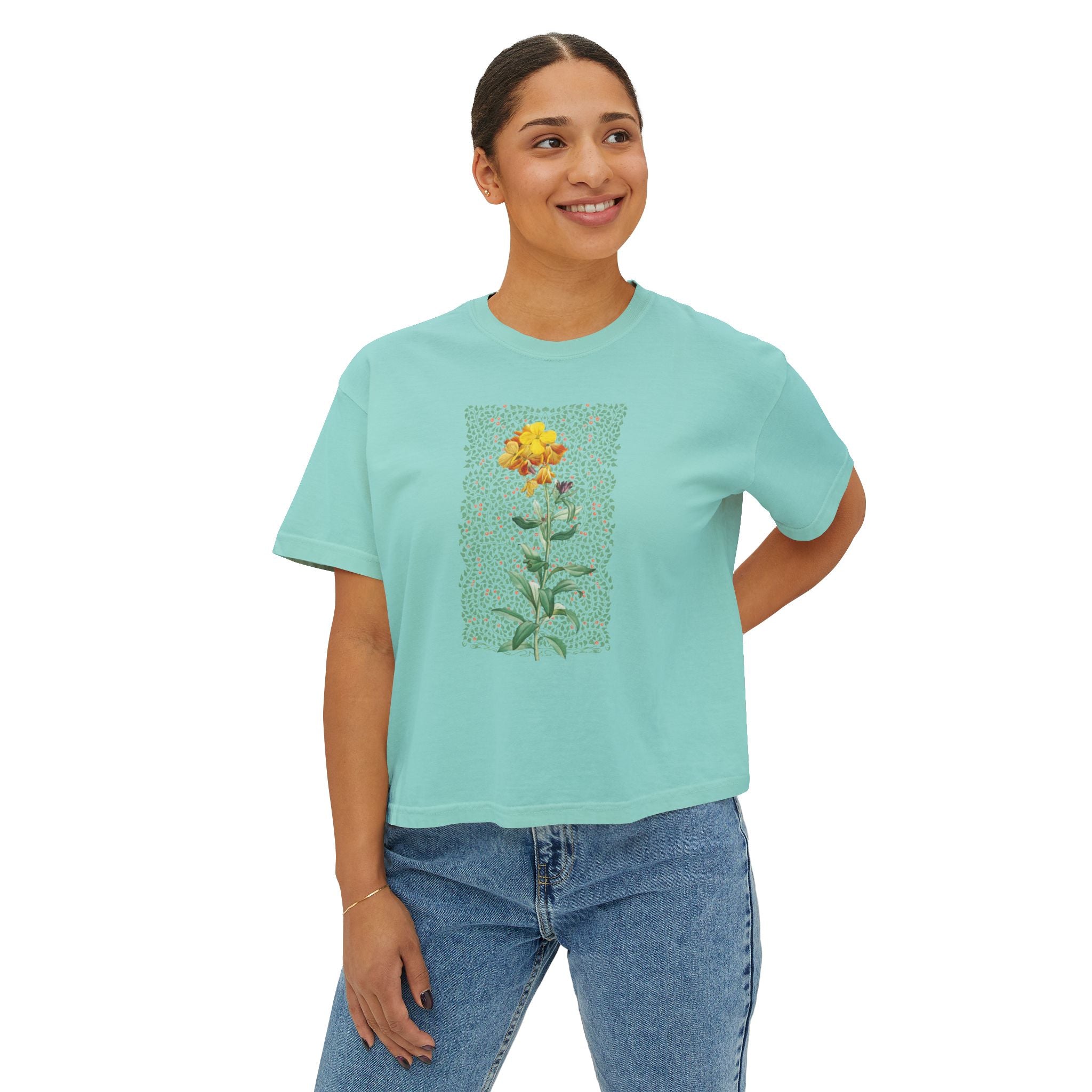 Vintage Flower & Leafy Boxy T-shirt