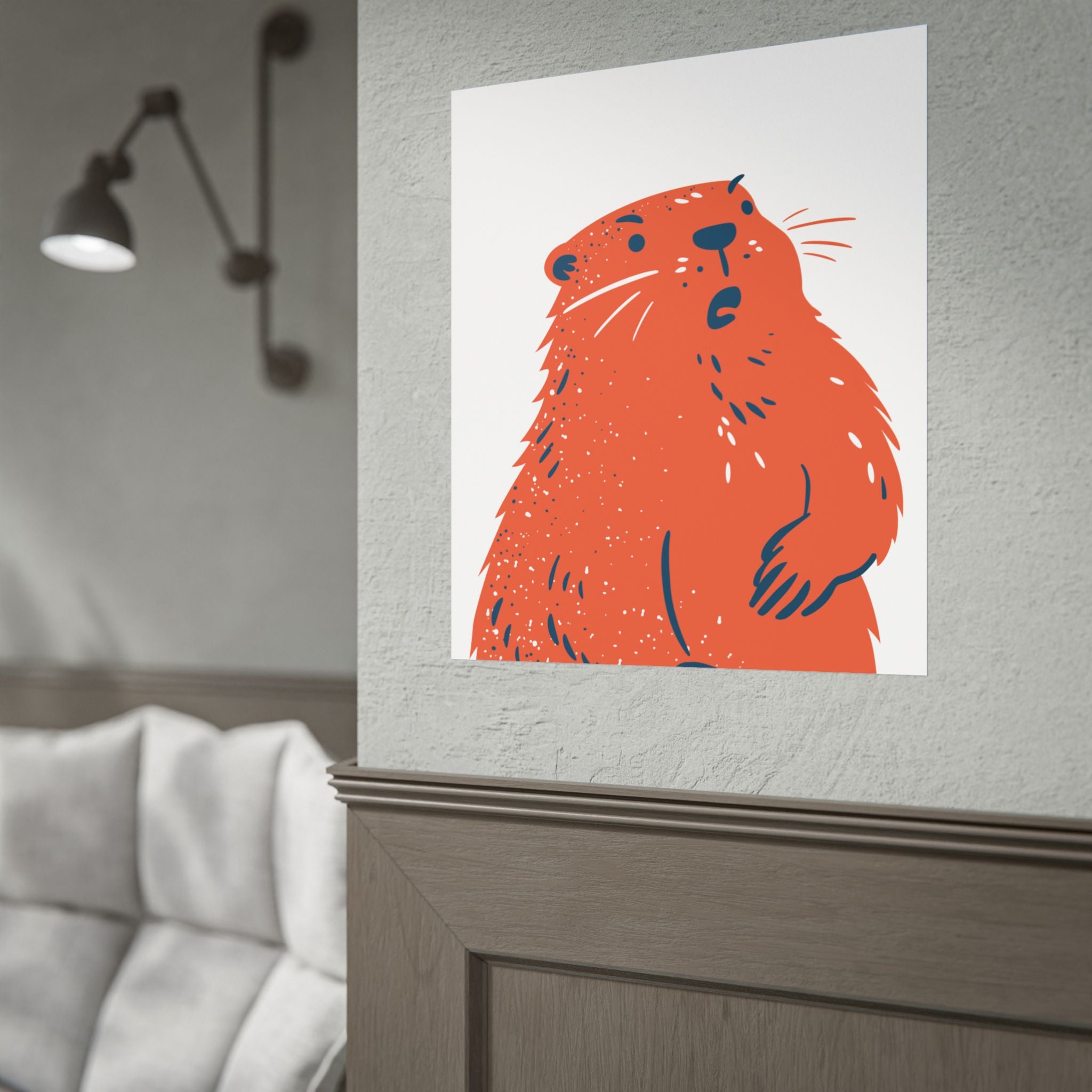 Marmot Illustration Poster