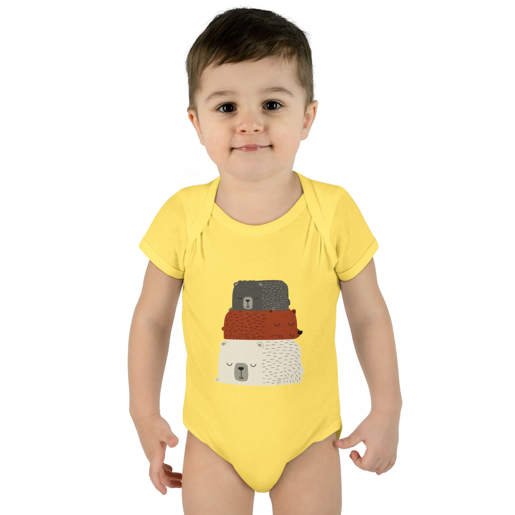Three Stacked Bears Infant Onesie