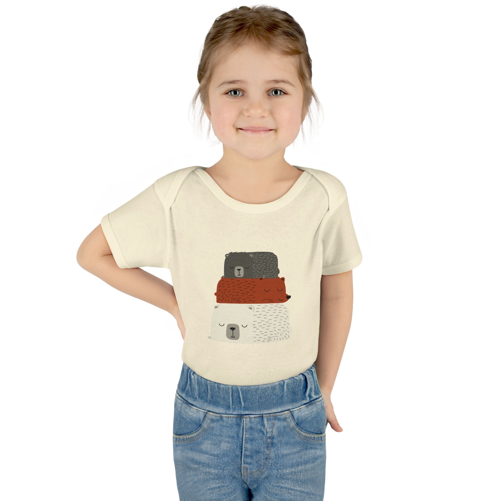 Three Stacked Bears Infant Onesie