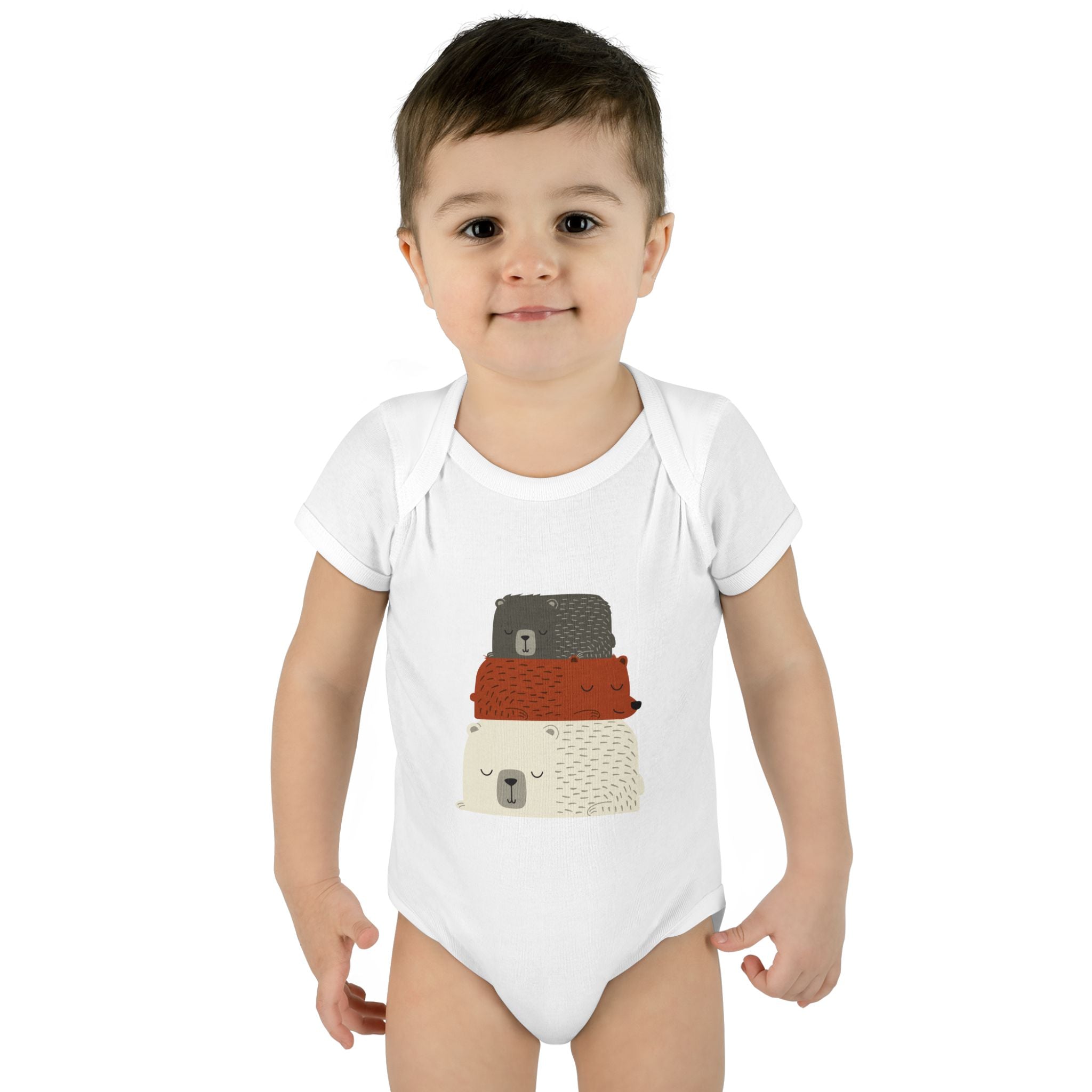 Three Stacked Bears Infant Onesie