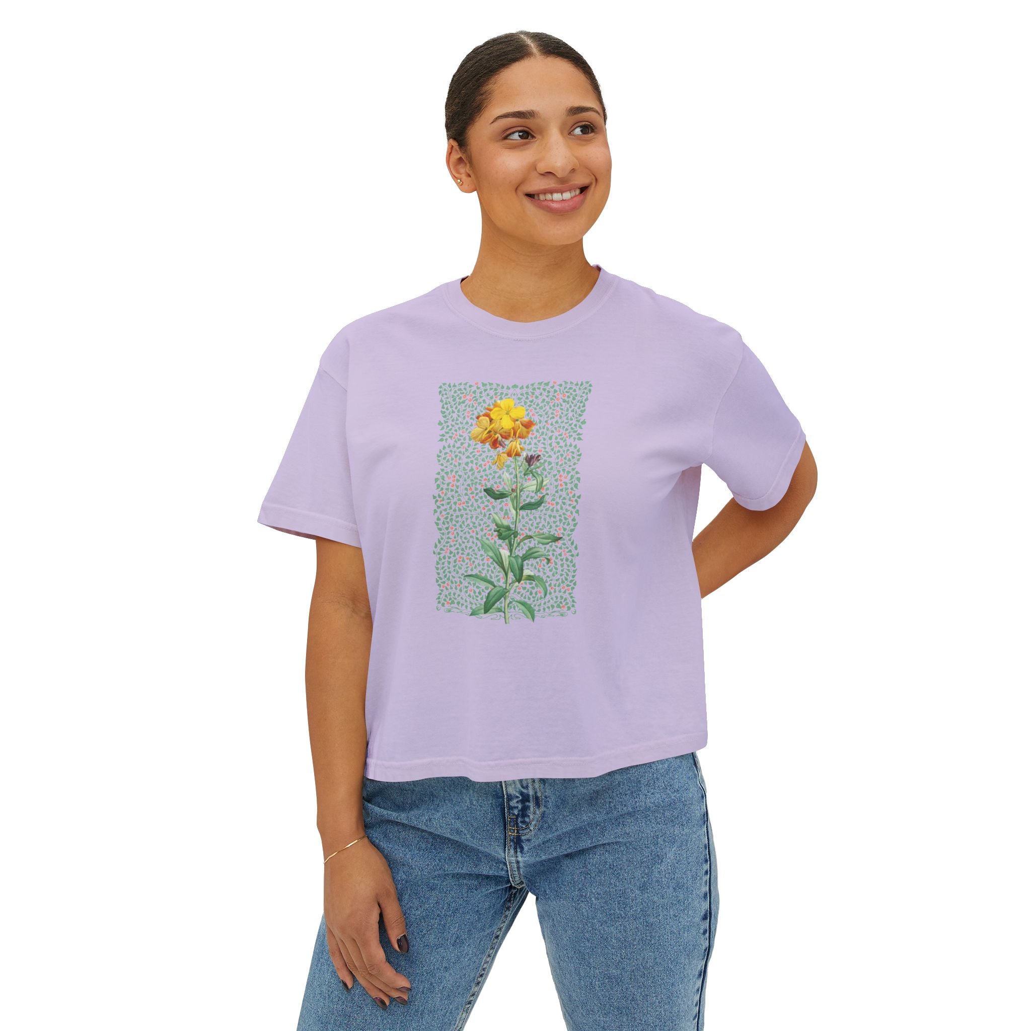 Vintage Flower & Leafy Boxy T-shirt