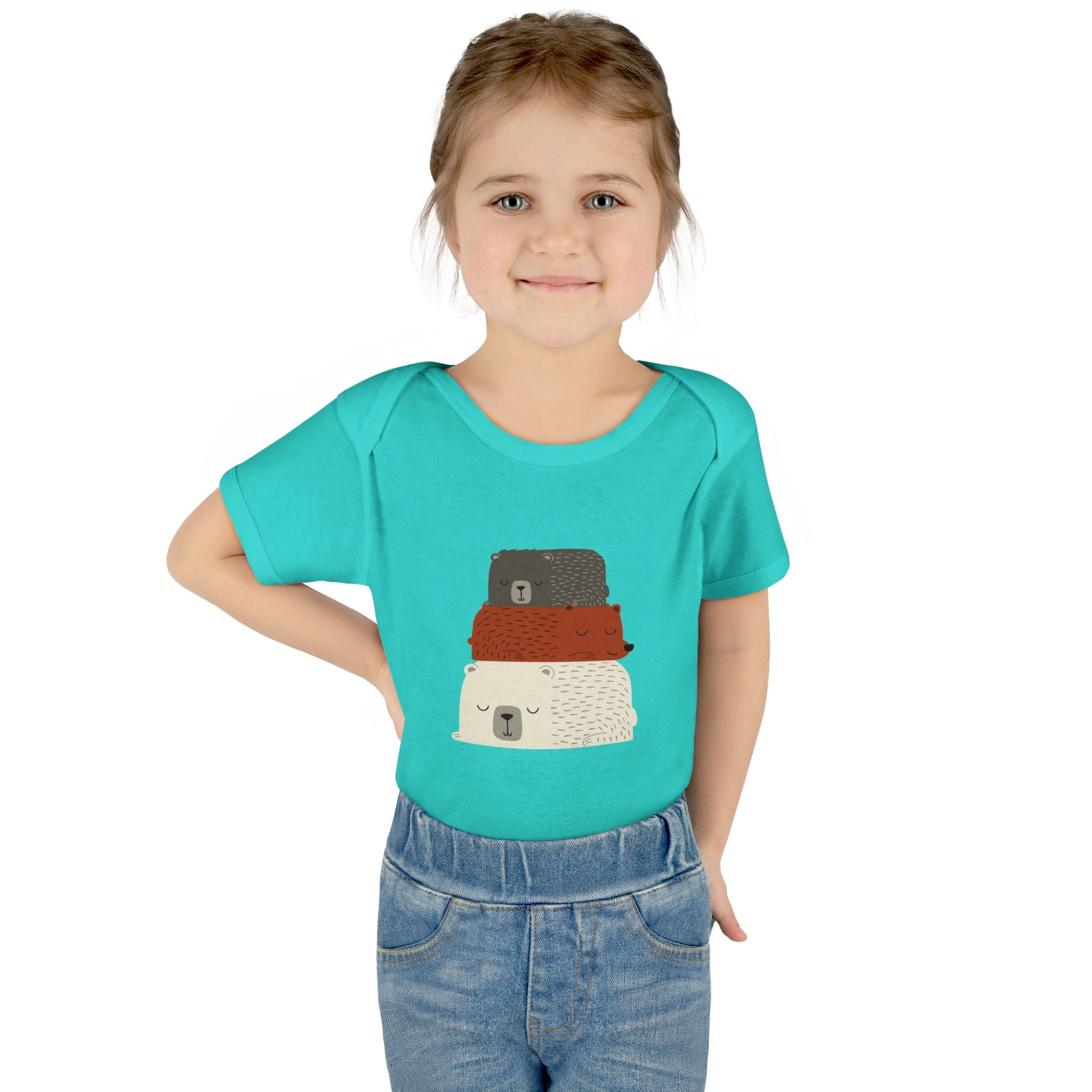 Three Stacked Bears Infant Onesie