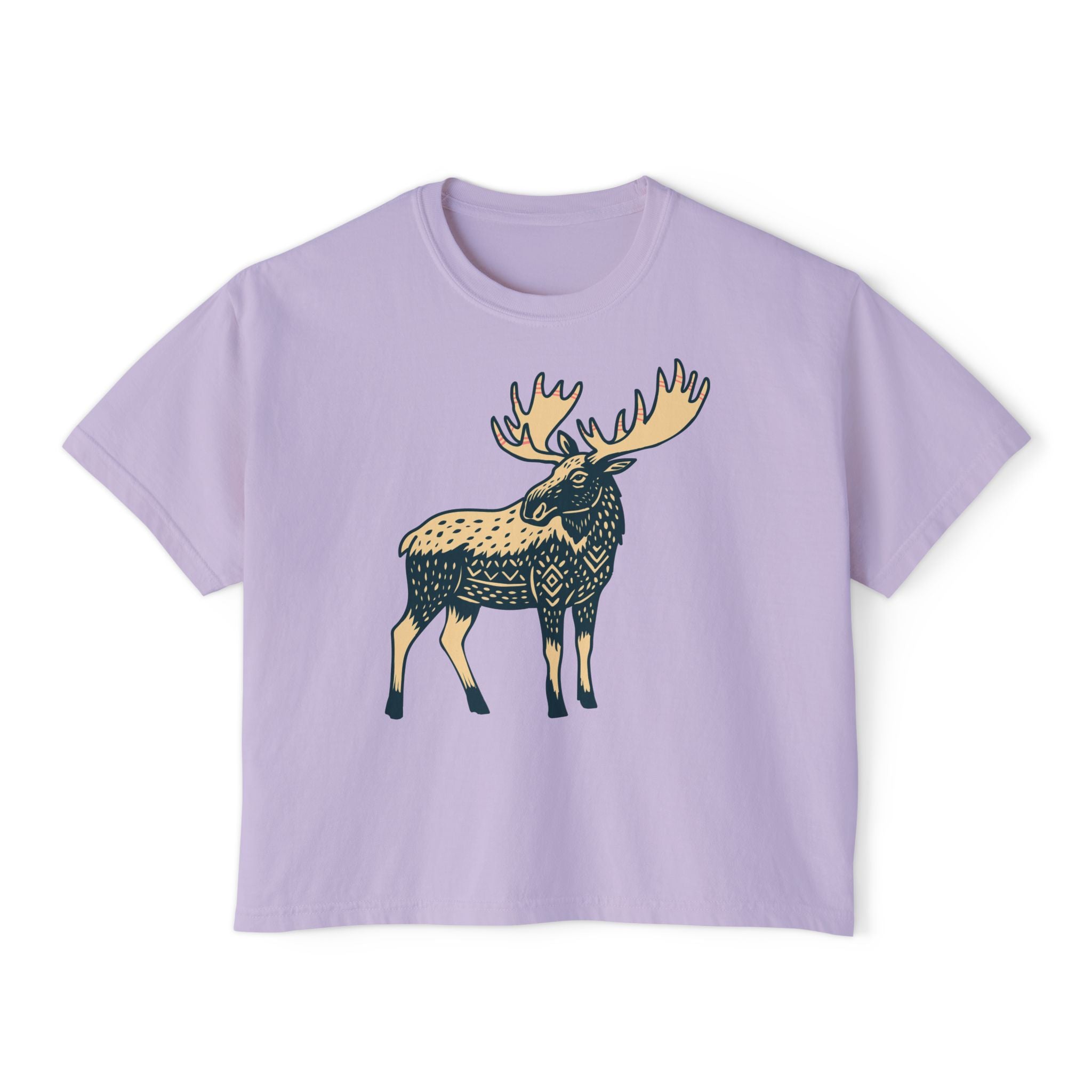 Boho Moose Womens Boxy Tee