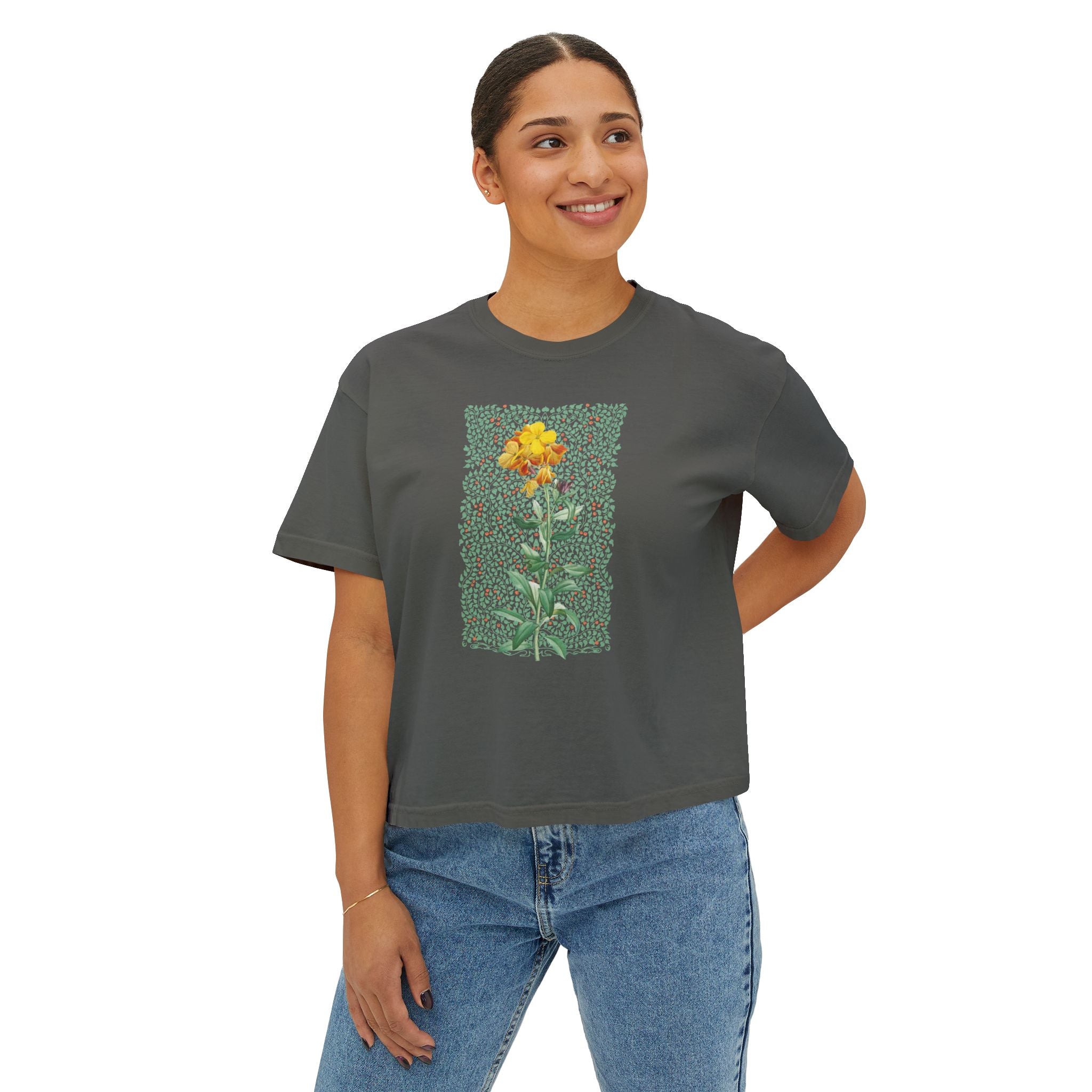 Vintage Flower & Leafy Boxy T-shirt