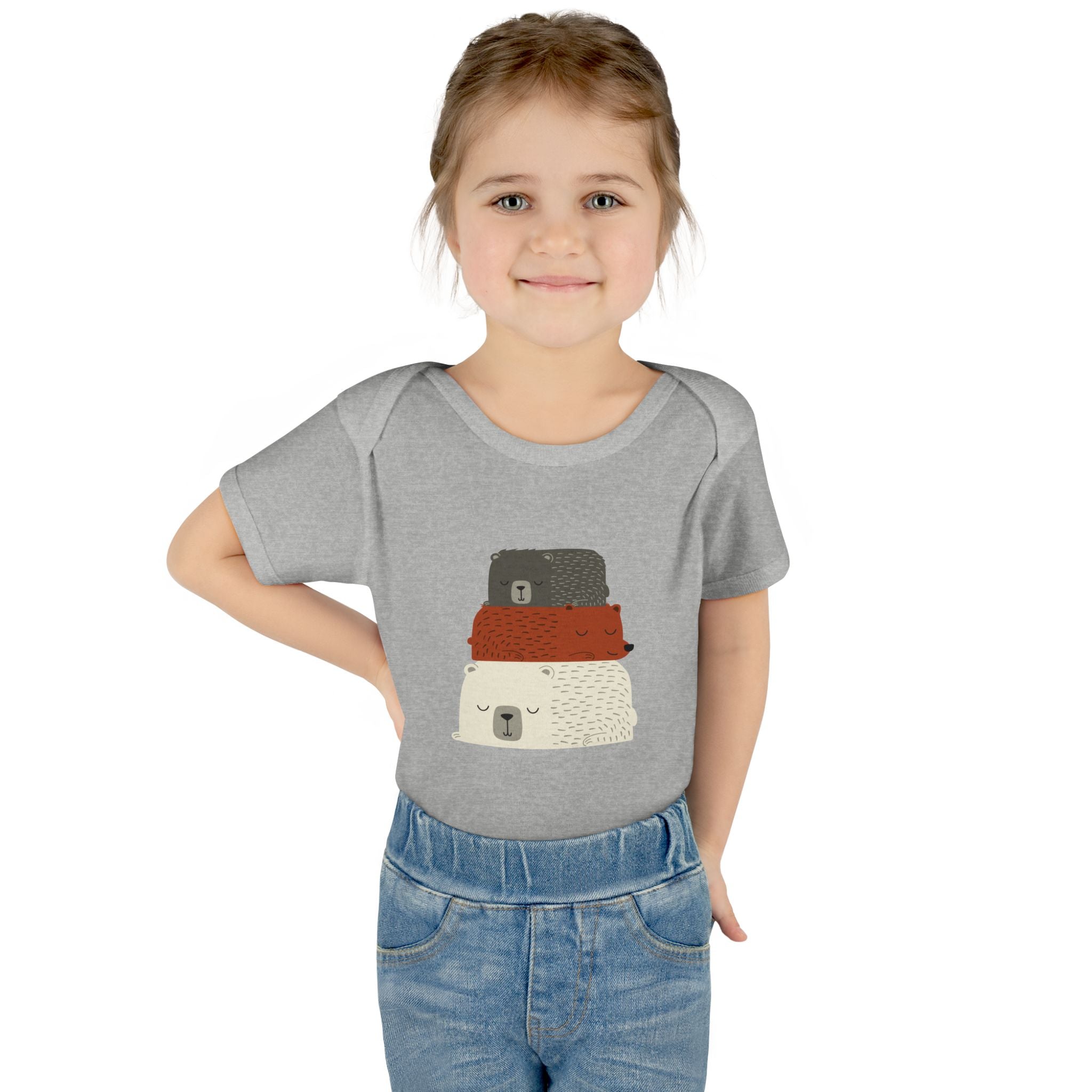 Three Stacked Bears Infant Onesie