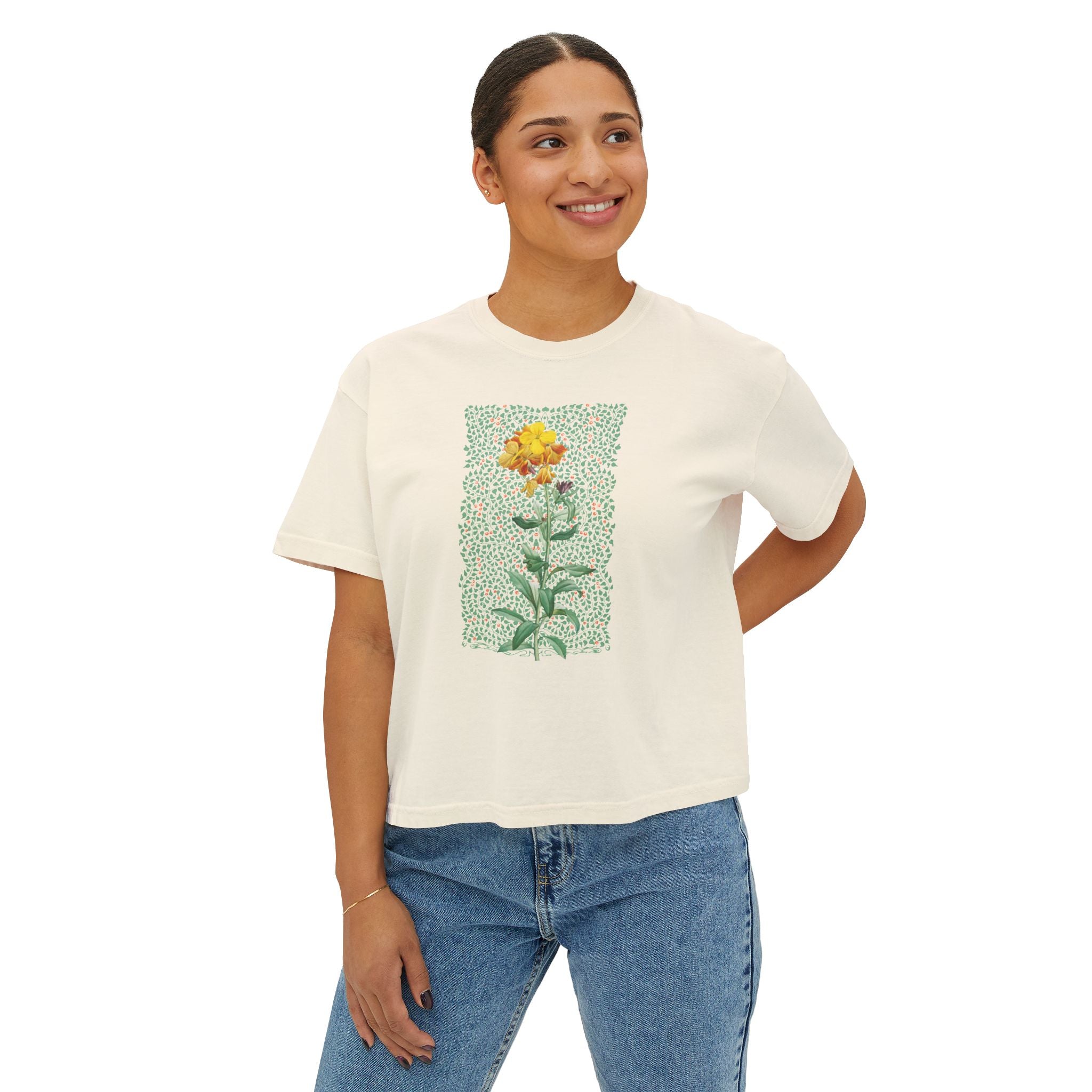 Vintage Flower & Leafy Boxy T-shirt