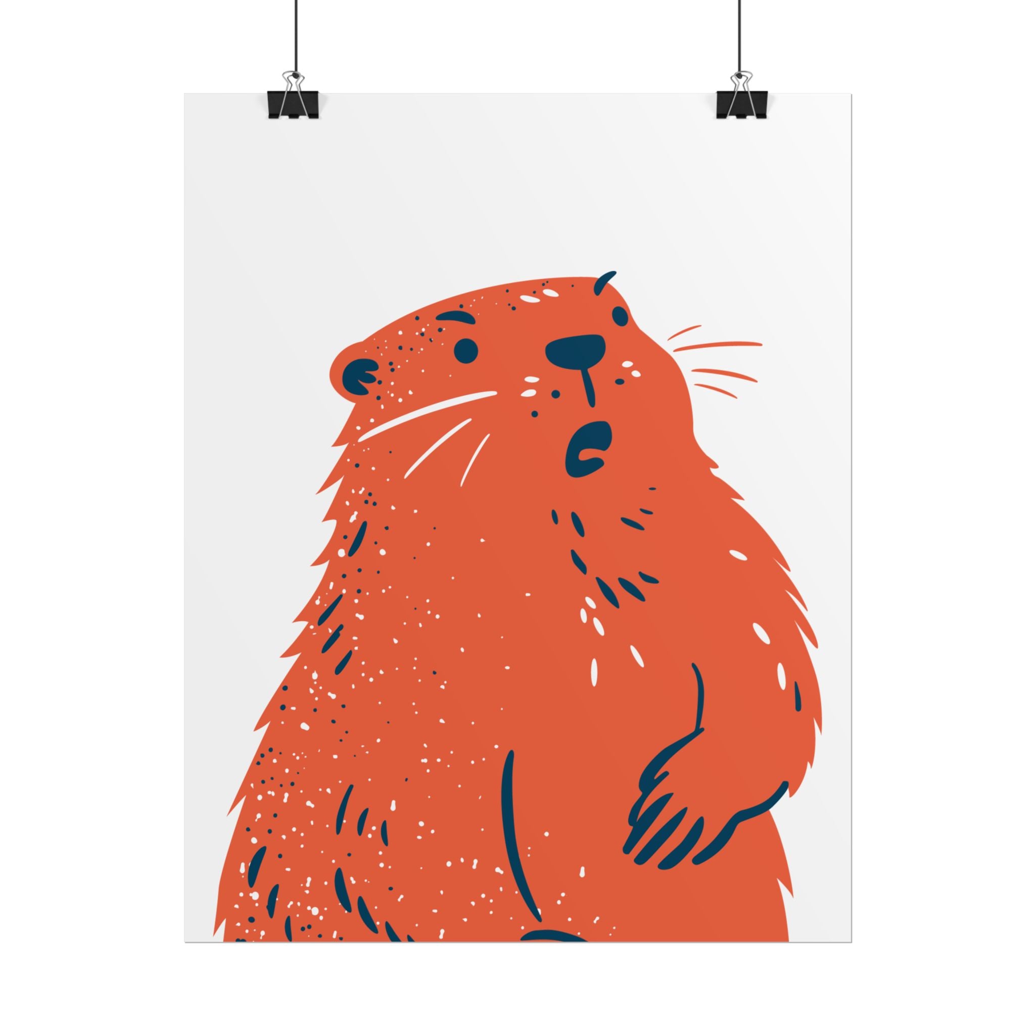Marmot Illustration Poster