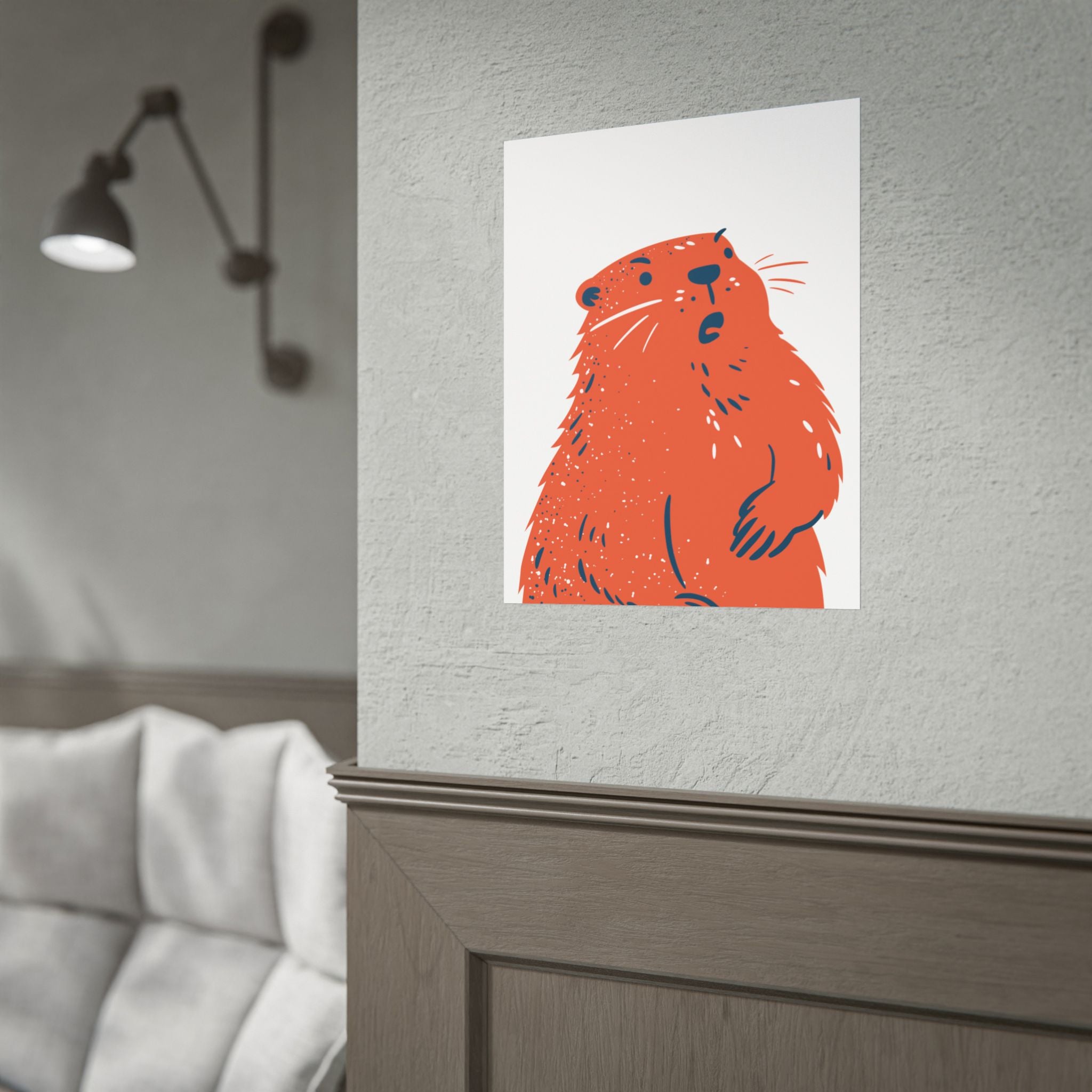 Marmot Illustration Poster