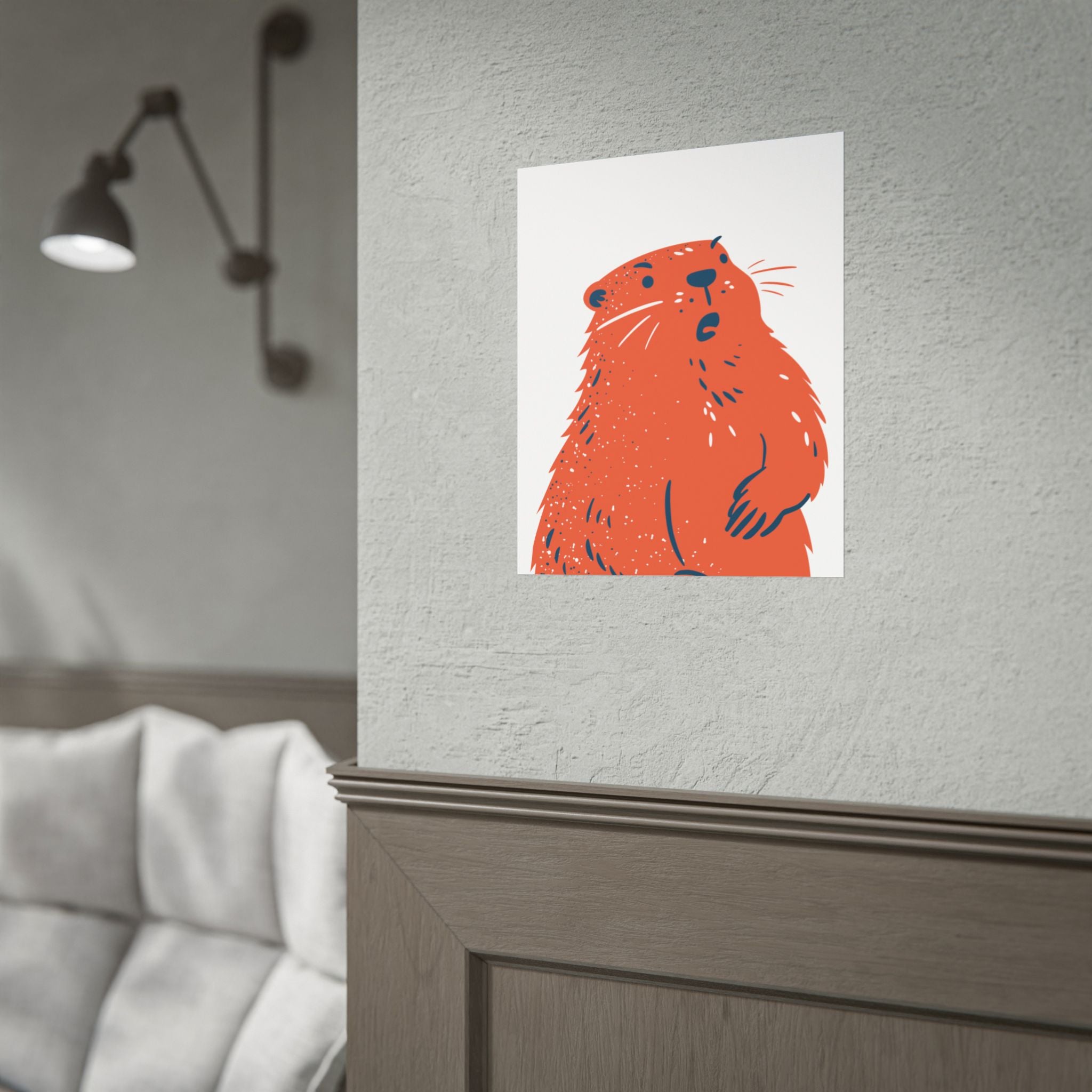 Marmot Illustration Poster
