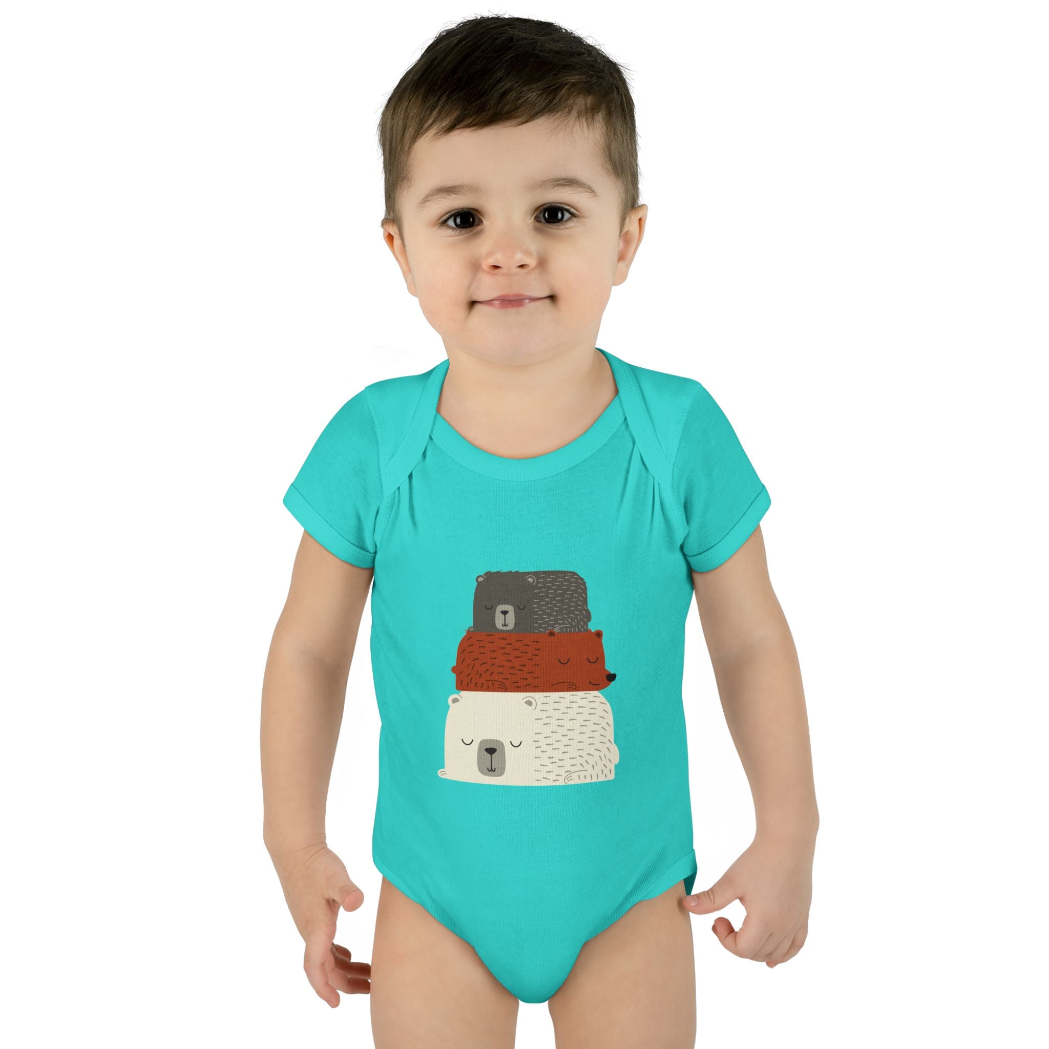 Three Stacked Bears Infant Onesie