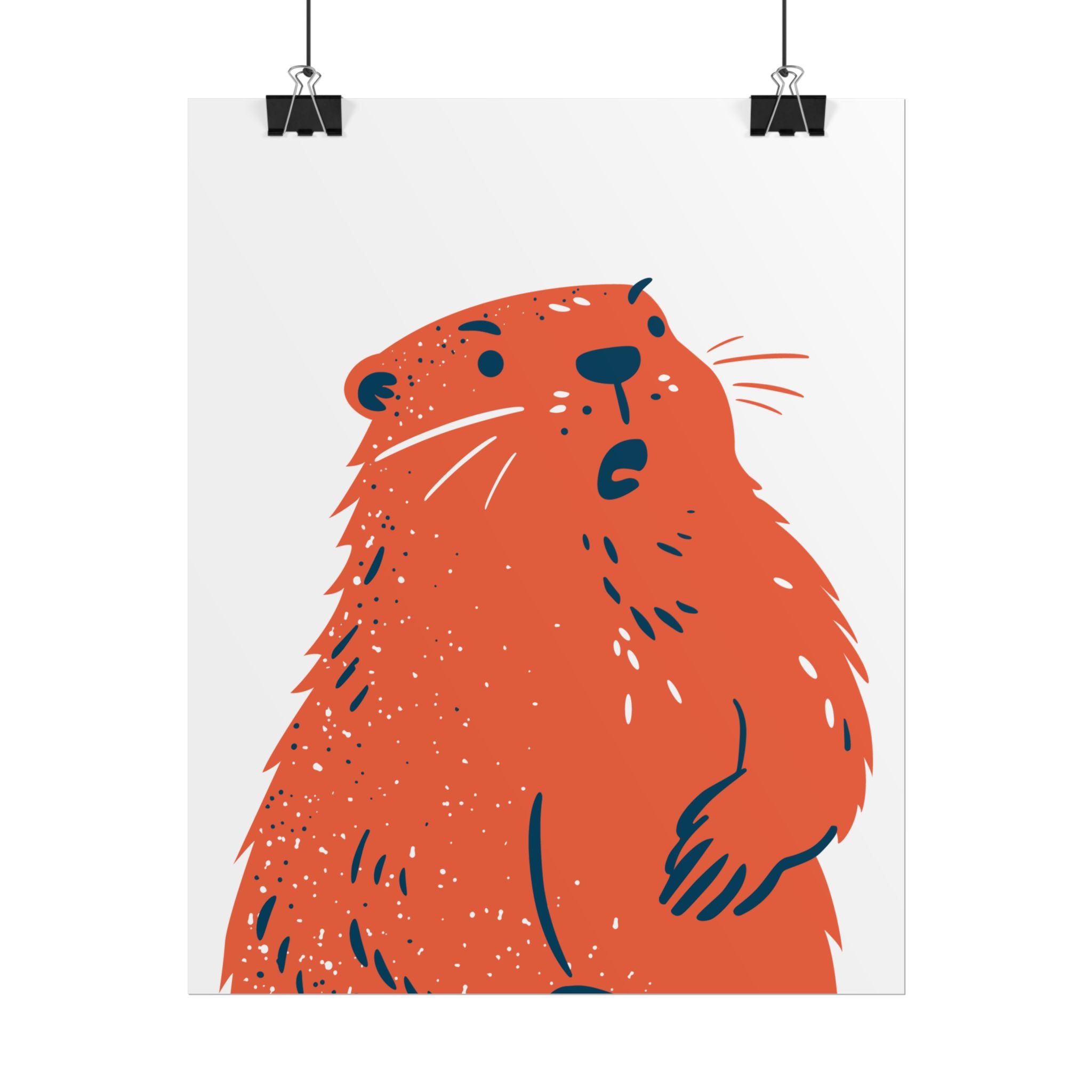 Marmot Illustration Poster