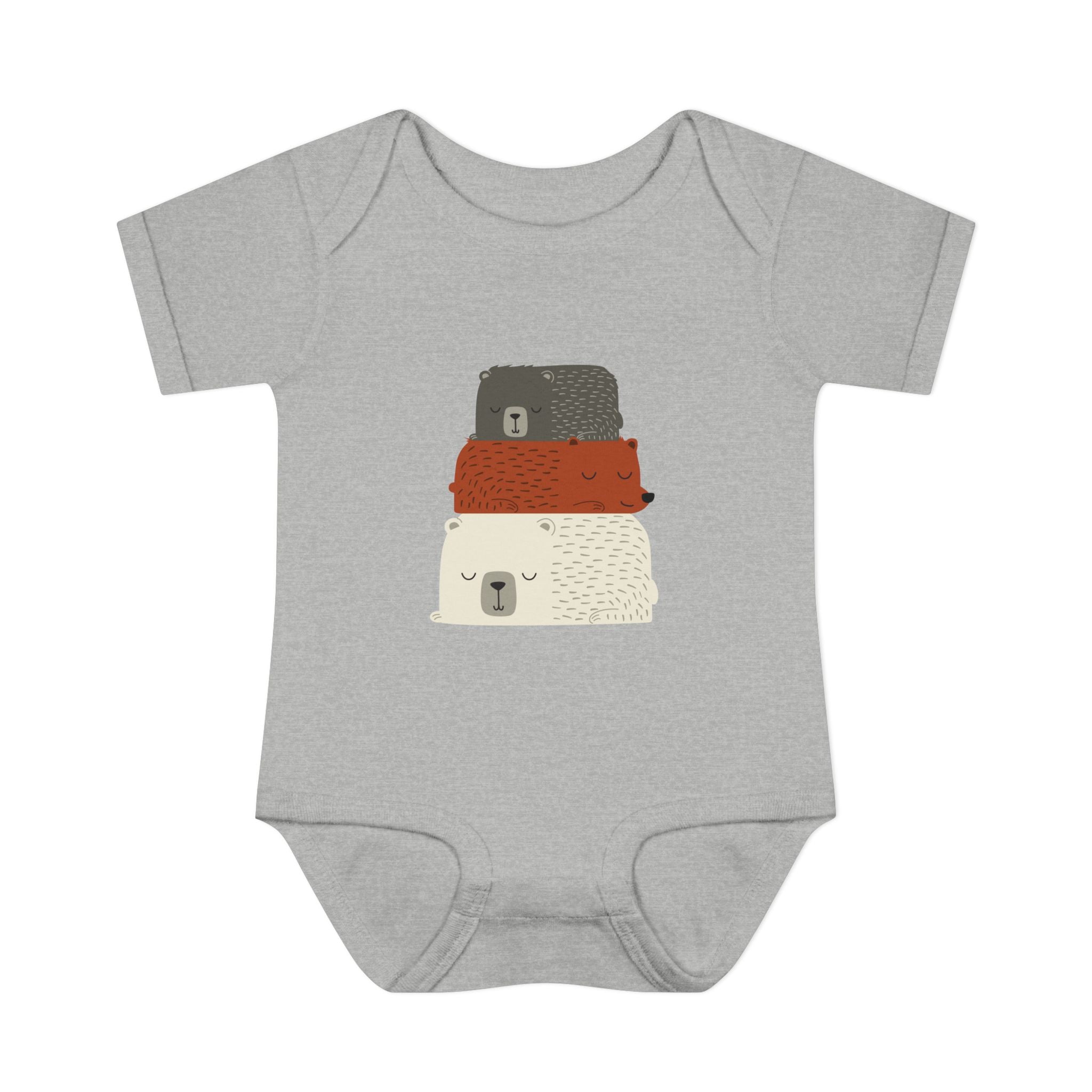 Three Stacked Bears Infant Onesie