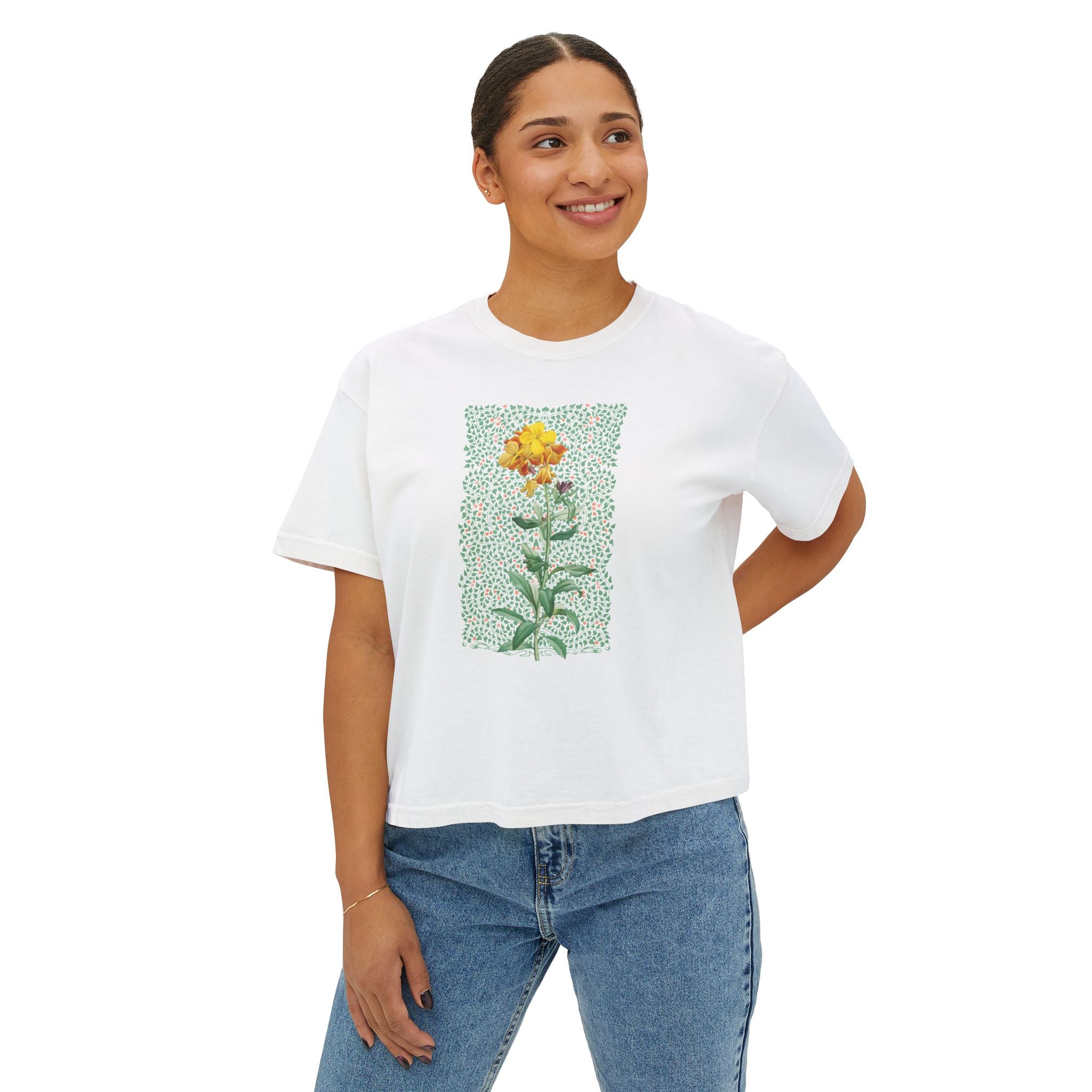 Vintage Flower & Leafy Boxy T-shirt