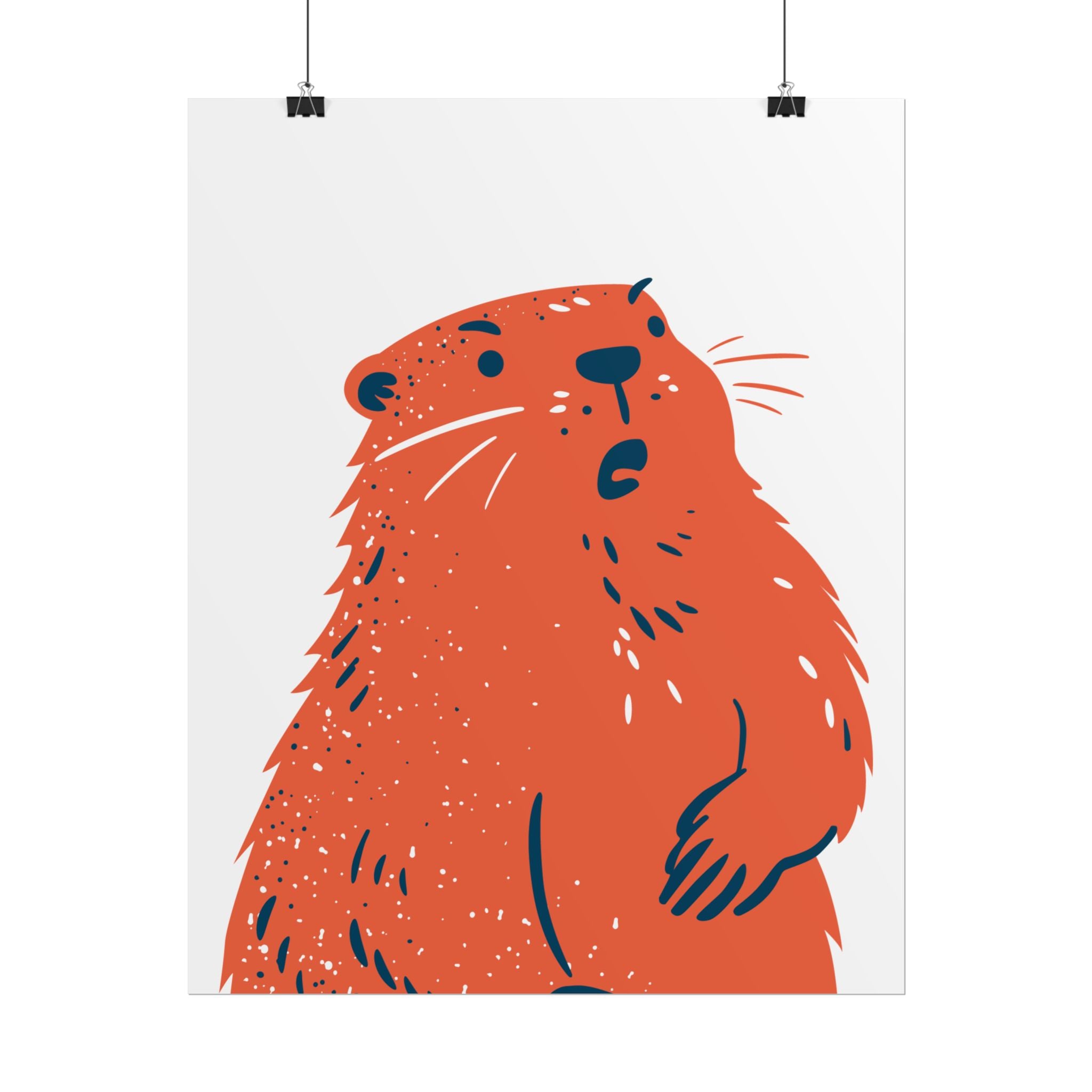 Marmot Illustration Poster