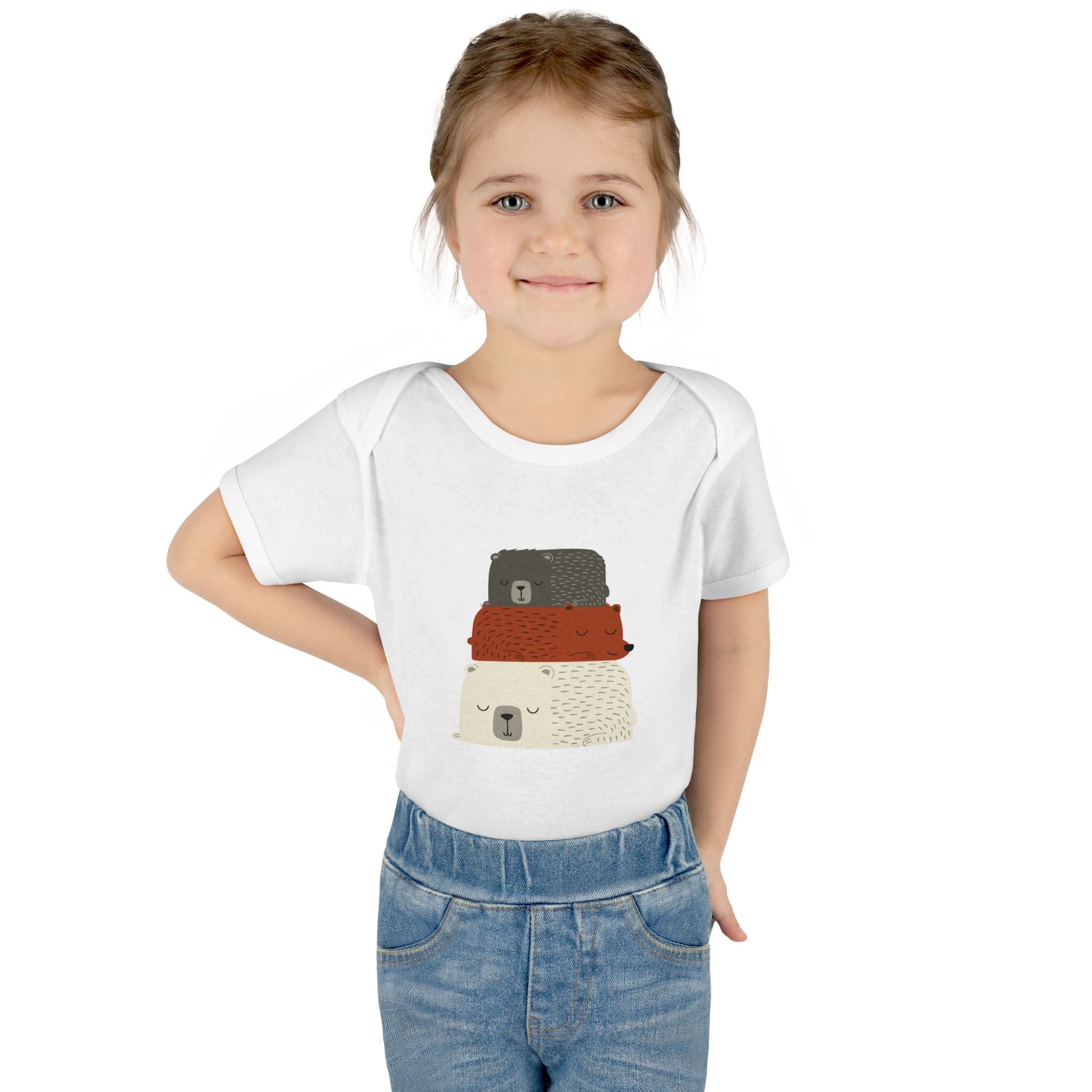 Three Stacked Bears Infant Onesie
