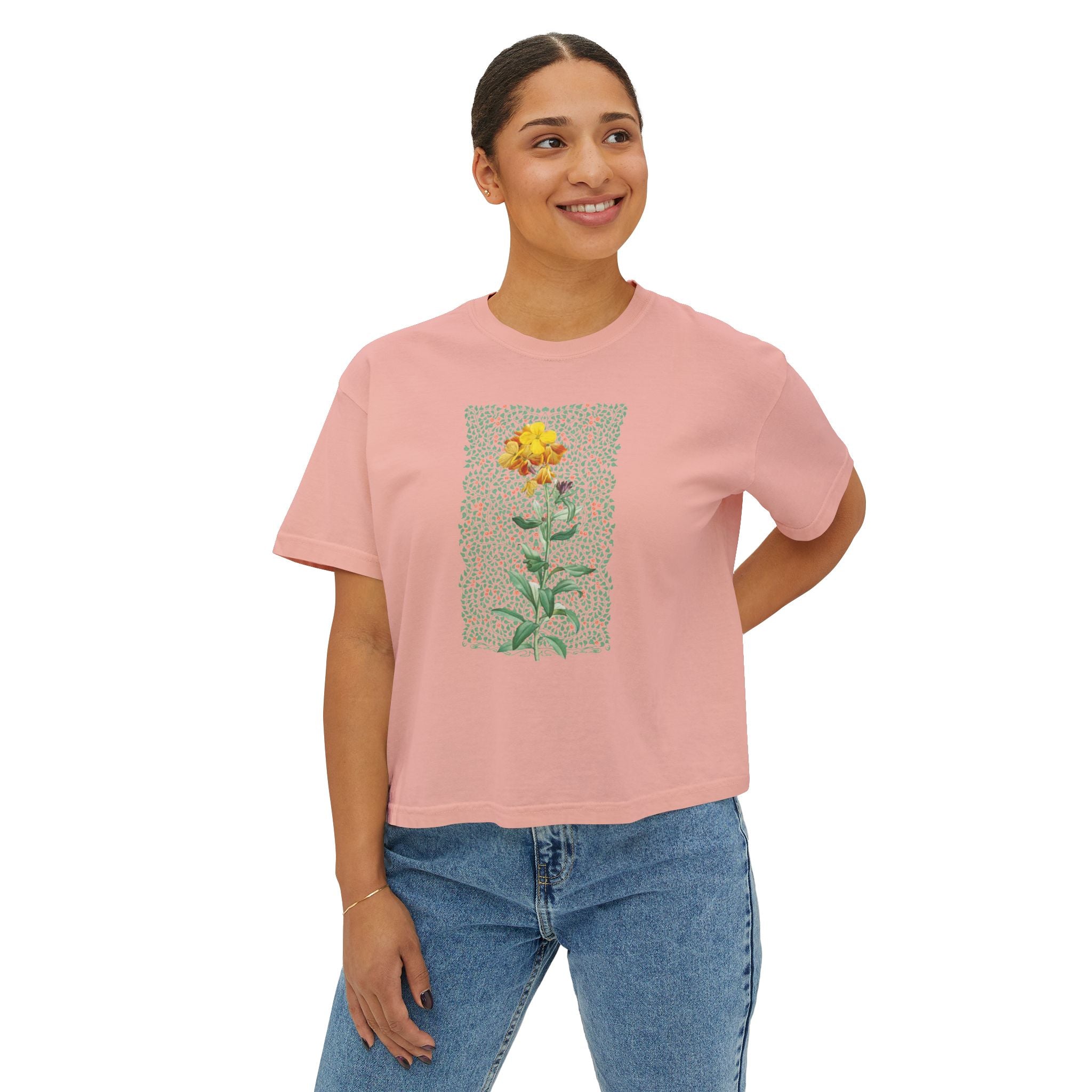 Vintage Flower & Leafy Boxy T-shirt