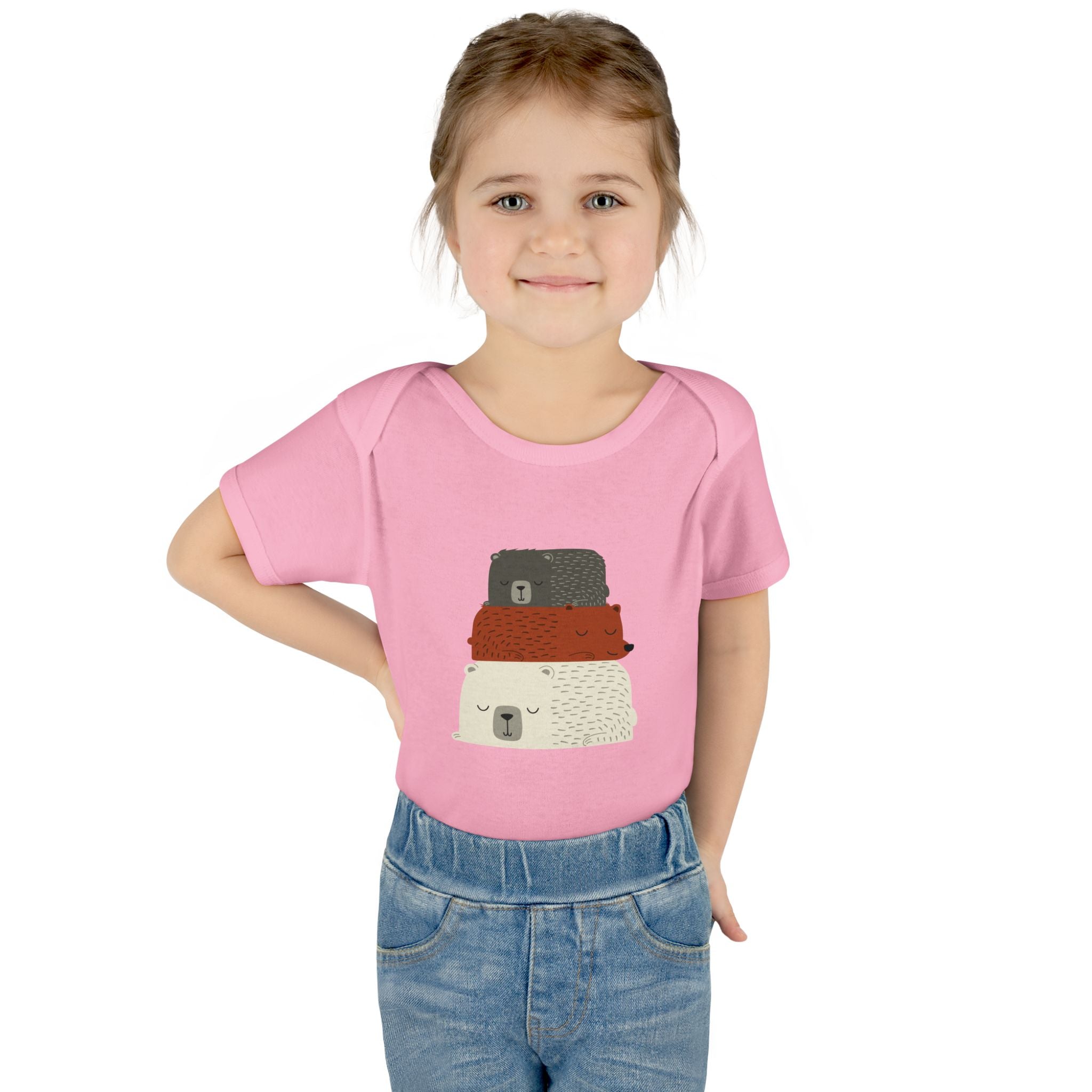 Three Stacked Bears Infant Onesie