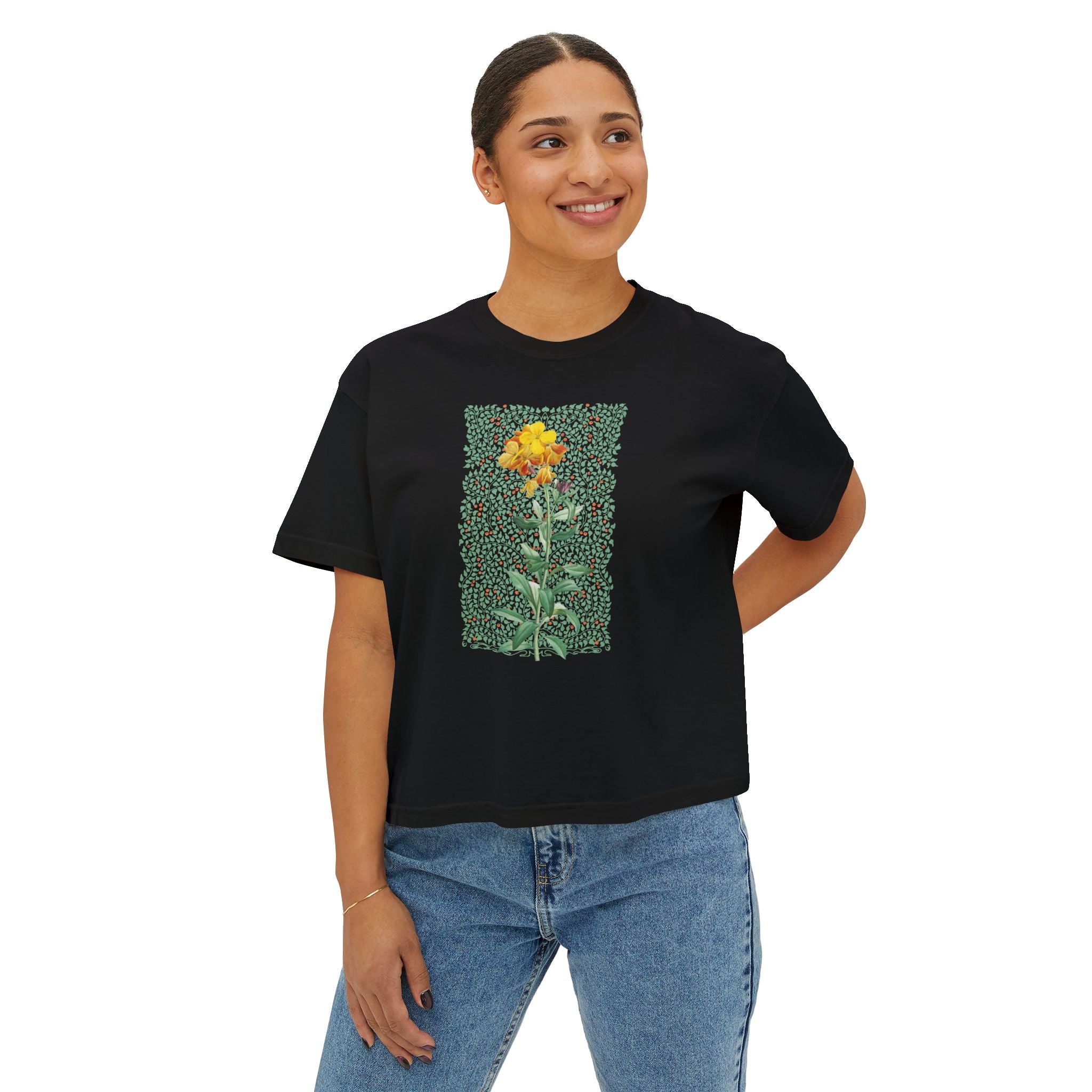 Vintage Flower & Leafy Boxy T-shirt