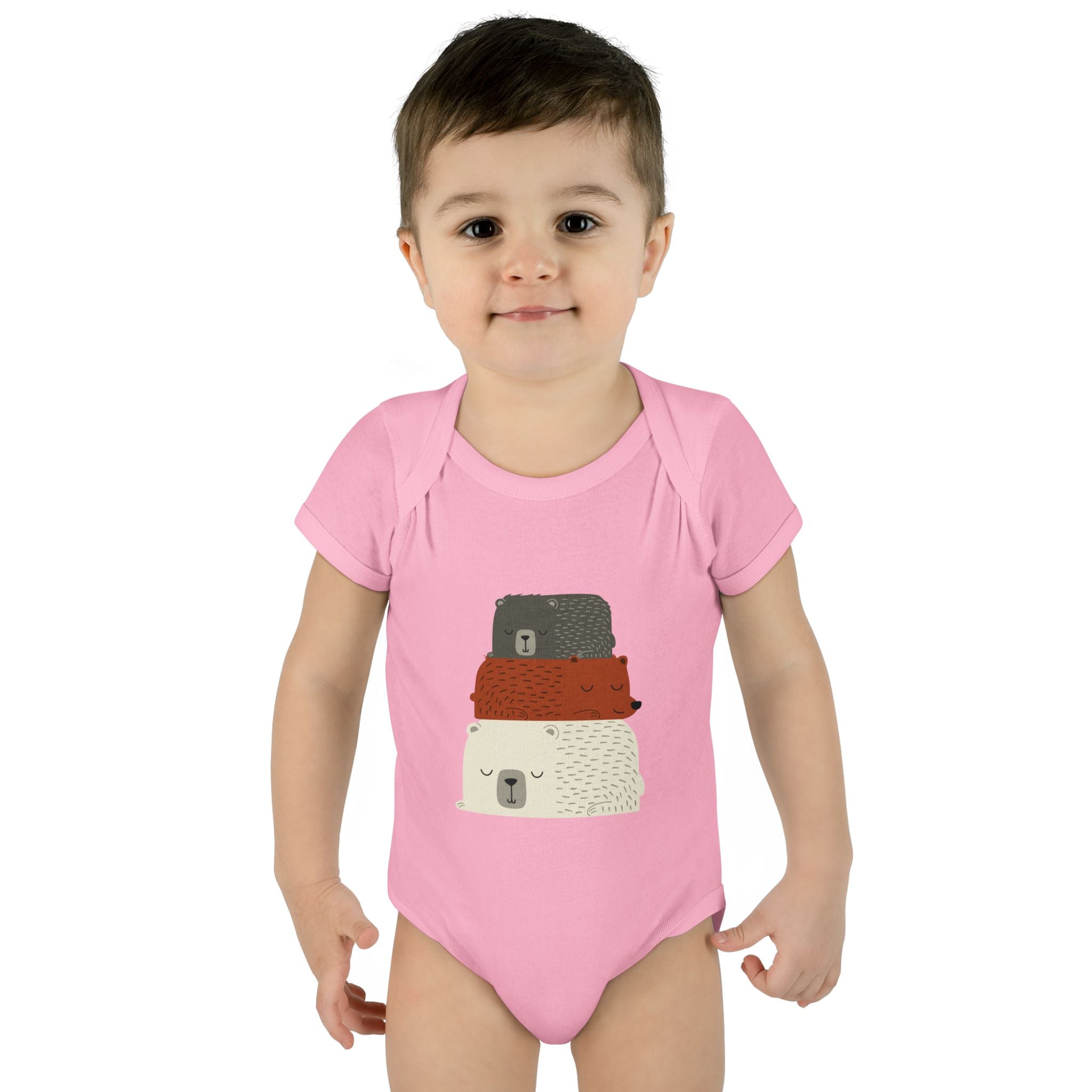 Three Stacked Bears Infant Onesie