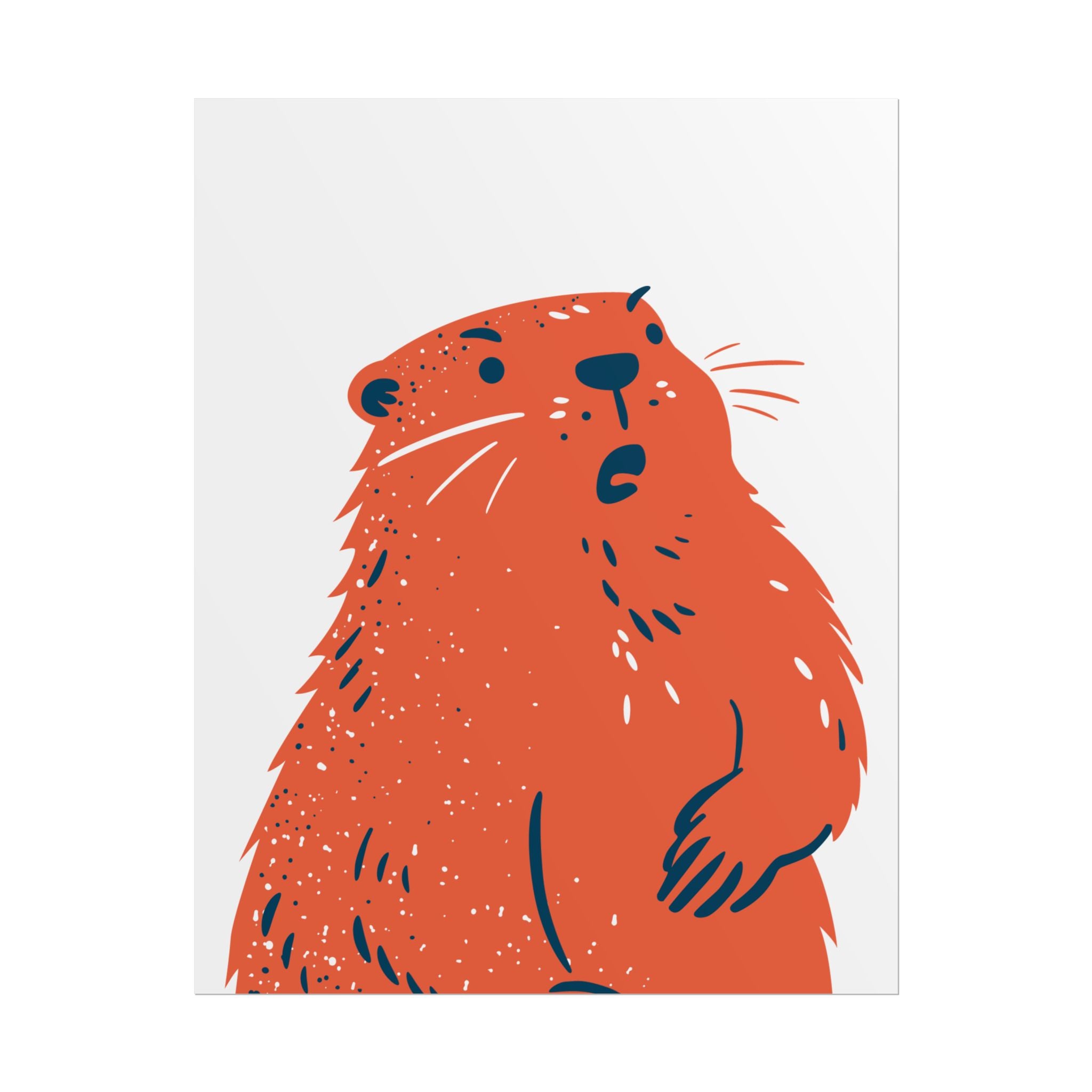 Marmot Illustration Poster