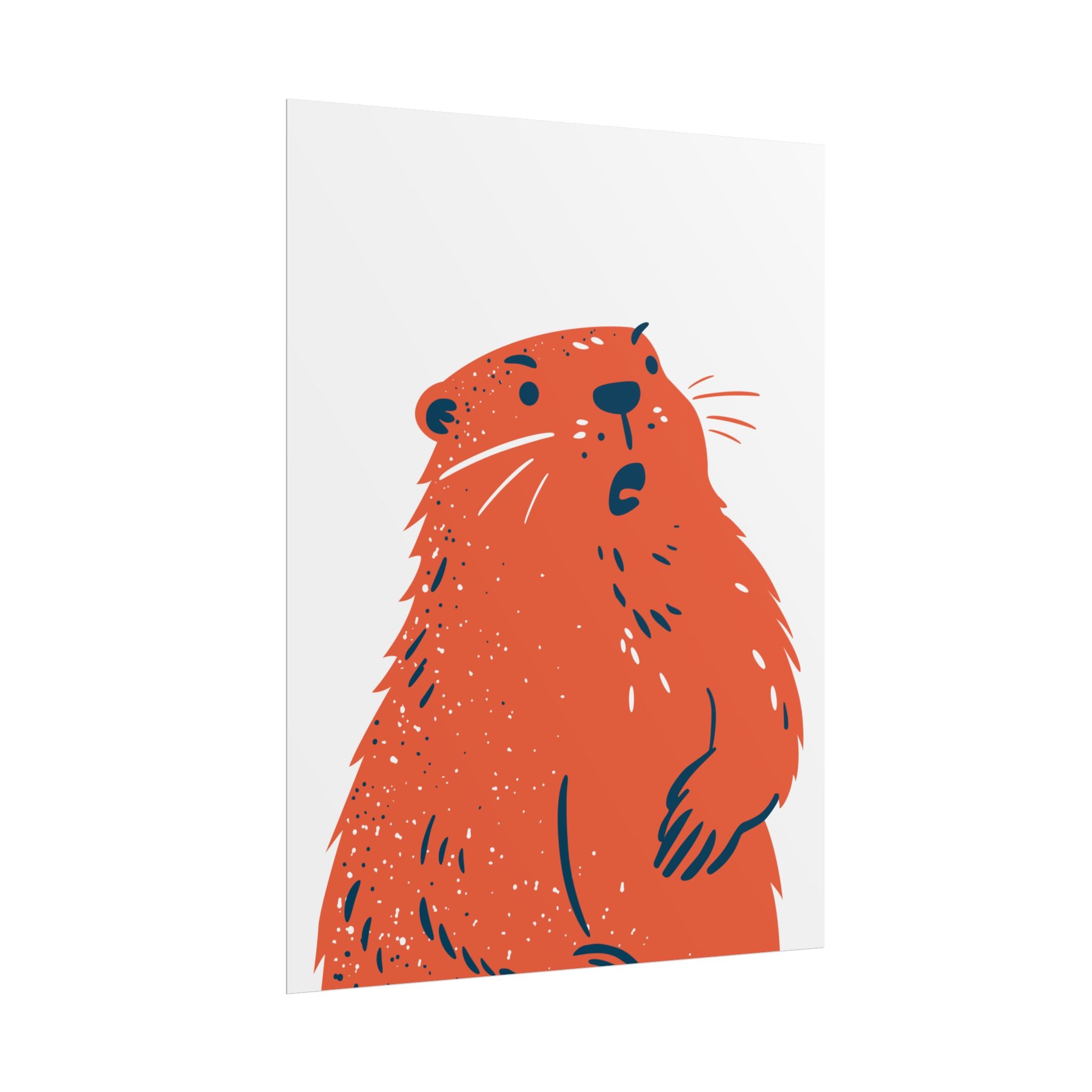 Marmot Illustration Poster