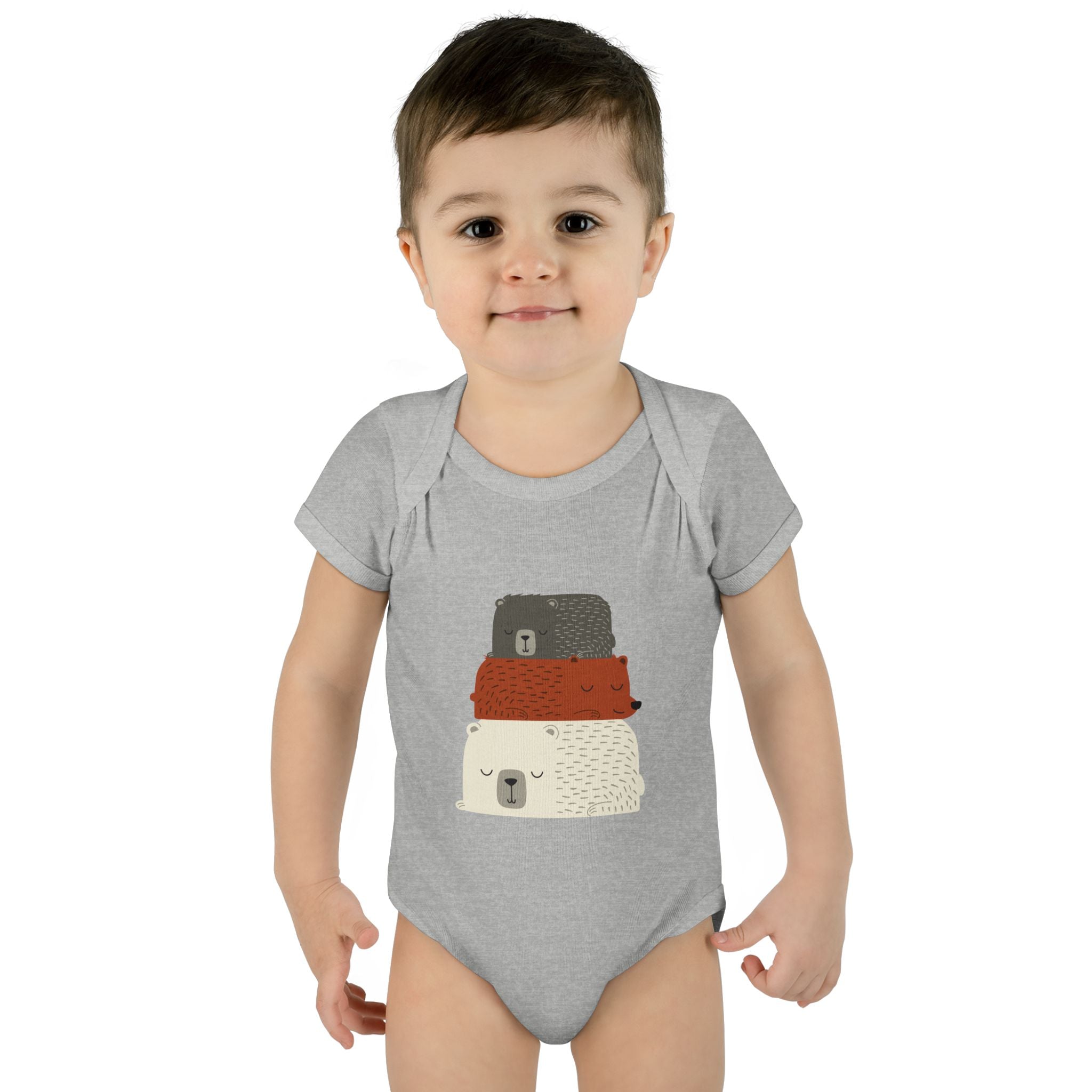 Three Stacked Bears Infant Onesie