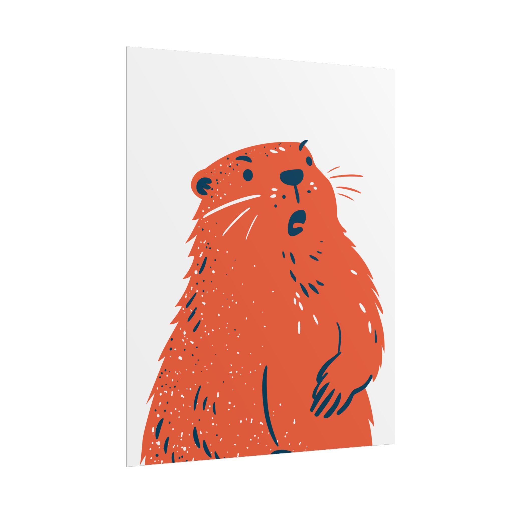 Marmot Illustration Poster