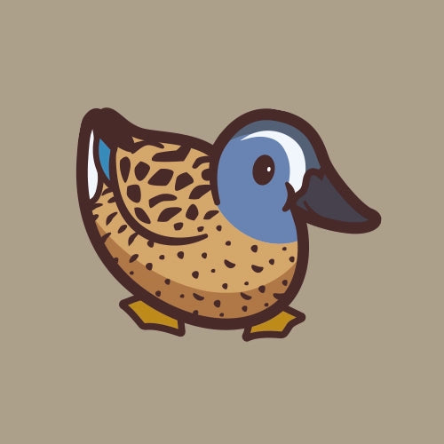 Blue-Winged Teal Duck Sticker